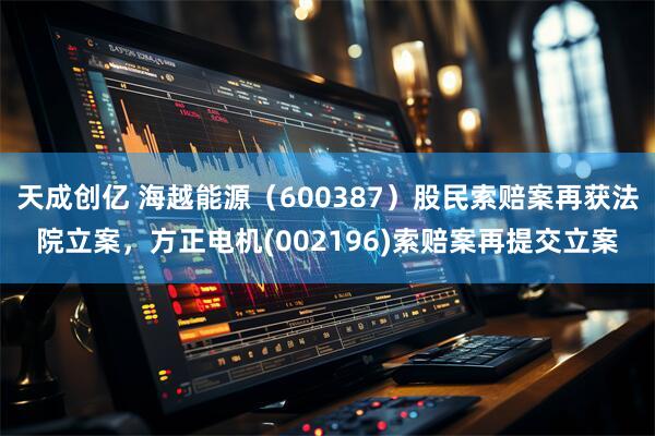 天成创亿 海越能源（600387）股民索赔案再获法院立案，方正电机(002196)索赔案再提交立案